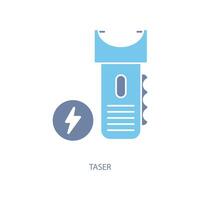 taser concept line icon. Simple element illustration. taser concept outline symbol design. vector