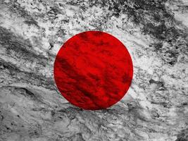 Japón bandera con textura foto