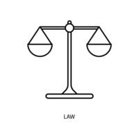 law concept line icon. Simple element illustration. law concept outline symbol design. vector