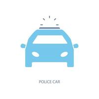 policía coche concepto línea icono. sencillo elemento ilustración. policía coche concepto contorno símbolo diseño. vector
