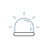 siren concept line icon. Simple element illustration. siren concept outline symbol design. vector