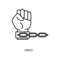 arrest concept line icon. Simple element illustration. arrest concept outline symbol design. vector