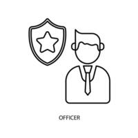 officer concept line icon. Simple element illustration. officer concept outline symbol design. vector