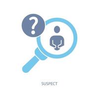 suspect concept line icon. Simple element illustration. suspect concept outline symbol design. vector