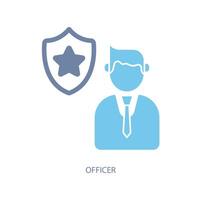 officer concept line icon. Simple element illustration. officer concept outline symbol design. vector