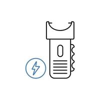 taser concept line icon. Simple element illustration. taser concept outline symbol design. vector