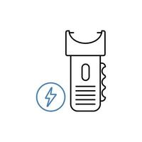 taser concept line icon. Simple element illustration. taser concept outline symbol design. vector