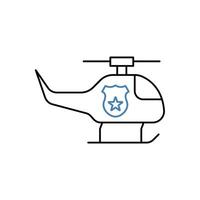 helicopter concept line icon. Simple element illustration. helicopter concept outline symbol design. vector