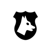 police dog concept line icon. Simple element illustration. police dog concept outline symbol design. vector