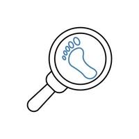 investigate concept line icon. Simple element illustration. investigate concept outline symbol design. vector