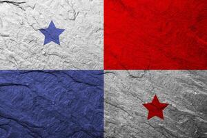 Panama flag with texture photo