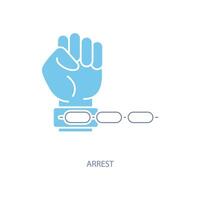 arrest concept line icon. Simple element illustration. arrest concept outline symbol design. vector