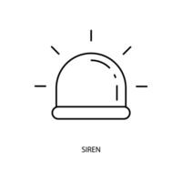 siren concept line icon. Simple element illustration. siren concept outline symbol design. vector