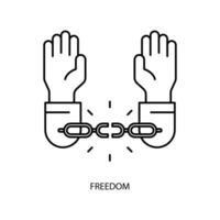 freedom concept line icon. Simple element illustration. freedom concept outline symbol design. vector
