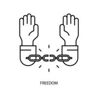 freedom concept line icon. Simple element illustration. freedom concept outline symbol design. vector