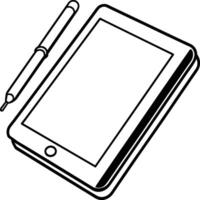 Hand draw technology sketch icon doodle set design for coloring book. Technology icon coloring pages vector