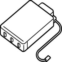 Hand draw technology sketch icon doodle set design for coloring book. Technology icon coloring pages vector