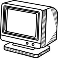 Hand draw technology sketch icon doodle set design for coloring book. Technology icon coloring pages vector