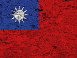 Taiwan flag texture photo