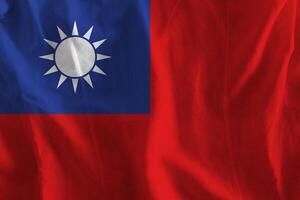 Taiwan flag texture photo