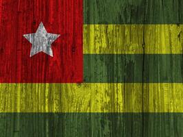 Togo flag with texture photo