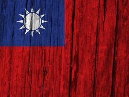 Taiwan flag texture photo