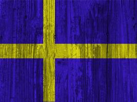 Sweden flag with texture photo