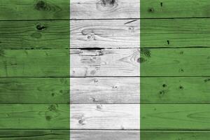 Nigeria flag with texture photo