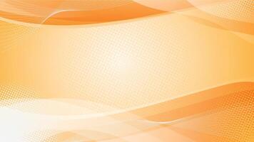 Abstract orange line waves dots background vector