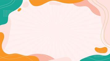 Abstract background with orange, green colors vector