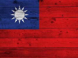 Taiwan flag texture photo