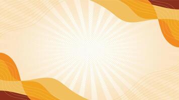 Abstract orange with sunburst background vector