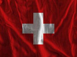 Swiss flag with texture photo