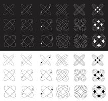 Monoline boho geometric minimalist elements. vector