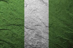 Nigeria flag with texture photo