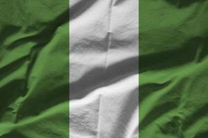 Nigeria flag with texture photo