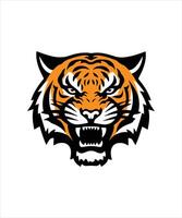 Roaring tiger logo design illustration vector