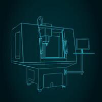 CNC milling machine vector
