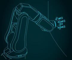 Robot with suction cups illustration vector