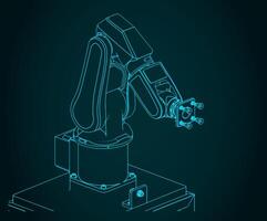 Robot with suction cups vector