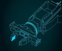 Robotic arm close up vector