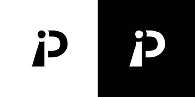 Modern and Unique letter IP initials logo design vector