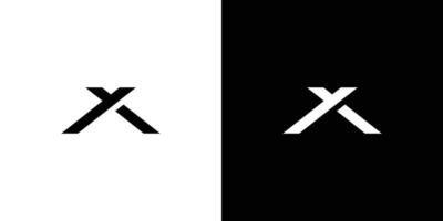 Modern and strong letter X initials logo design 2 vector