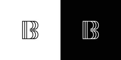 Unique and modern letter B initials logo design vector