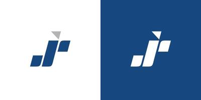 Modern and unique JR logo design vector