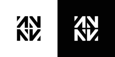 Modern and Unique letter N initials logo design vector