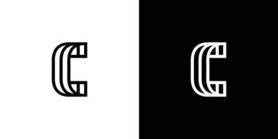 Modern and strong letter C initials logo design vector