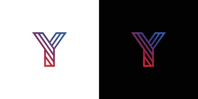 Modern and strong letter Y initials logo design vector