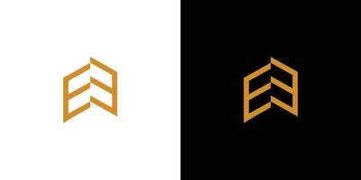 The E house logo design is unique and modern 2 vector