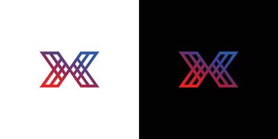 Modern and strong letter X initials logo design vector